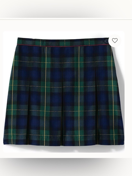 Lands' End Dresses & Skirts - NWT Lands End Uniform Women’s Plaid Box Pleat Skirt Top of Knee Hunter Navy